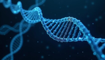 Wall Mural - exploring the blueprint of life dna double helix in 3d