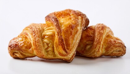 France Food, Palmiers on white background isolated.