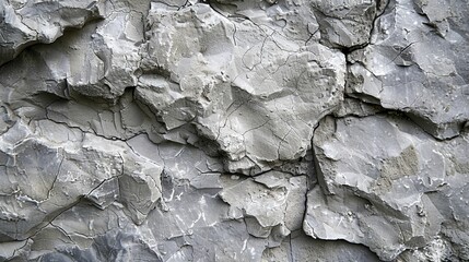 Wall Mural - Close-up of Cracked and Weathered Gray Rock Surface