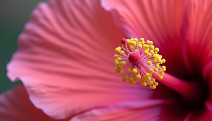 Wall Mural -  Vibrant Hibiscus Flower in Bloom