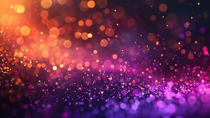 Wall Mural - Wonderful picture of colorful light sparkling particles scattered across space background, create abstract bokeh effect perfect for designs that aim to evoke a sense of energetic and fantasy. AIG53.