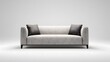 © Mr image - 93. A lifelike 3D render of a stylish modern sofa with textured fabric, isolated on a pristine white background