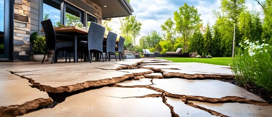 Sticker - Cracked Stone Patio.