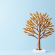 © Mind - A creative depiction of a tree with arrow-like branches against a light blue background, symbolizing growth and direction.