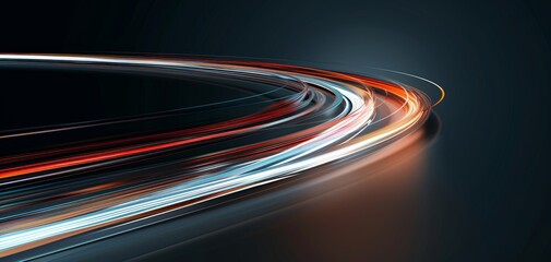 Aufkleber - Dynamic light trails create a vibrant abstract background, showcasing motion, energy, and modern aesthetics in vivid colors.