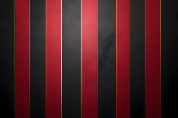 Poster - Red and Black Striped Pattern with Gold Accents