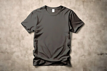 Wall Mural - Blank Vintage T-Shirt Mockup. Vintage Apparel Showcase: T-Shirt Mockup