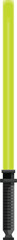 Wall Mural - green lightsaber glowing in the dark, pixel art illustration on white background