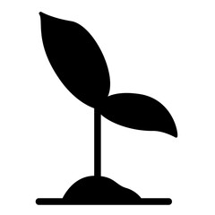 Canvas Print - growing plant Solid icon