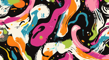 Sticker - Abstract Paint Strokes.