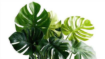 Wall Mural - Monstera Leaves Isolated.