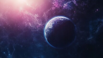 Wall Mural - A stunning, realistic 4K view of space, showcasing the detailed beauty of distant stars, planets, and galaxies in breathtaking clarity.