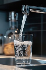 Canvas Print - Water Glass on Counter