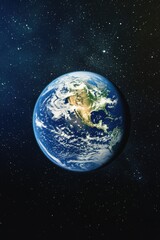 Canvas Print - earth view from space