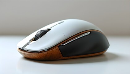 Sleek Wireless Mouse on a Crisp White Background