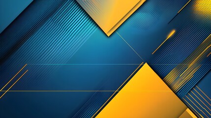 Abstract Blue and Yellow Geometric Background