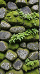 Poster - green moss on a wall