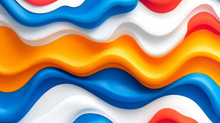 Wall Mural - Abstract Wavy Colorful Background Design