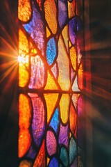 Canvas Print - Stained Glass Window with Sunlight