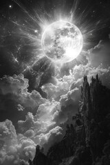 Wall Mural - Full Moon Night