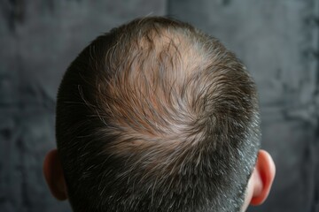 Wall Mural - male bald spot on the head