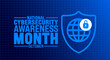 © Neelrong - National Cyber security or Cybersecurity Awareness Month background or banner design template is observed every year in October. Holiday concept. Template for card, poster, placard, template. eps 10