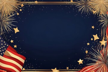 Wall Mural - USA party holiday background template