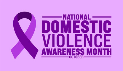 Wall Mural - domestic violence awareness month background or banner design template is observed every year in October. Holiday concept. Template for card, poster, placard, template. eps 10