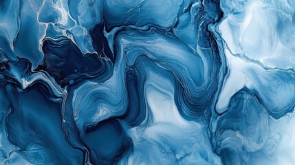 Abstract blue marble texture with swirling patterns and gradients.