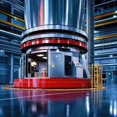High-tech industrial machinery in a modern facility.
