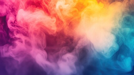 Wall Mural - a vibrant swirl of colorful smoke creating an abstract, artistic background.