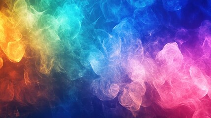 Wall Mural - a vibrant, colorful abstract background with swirling smoke-like patterns.