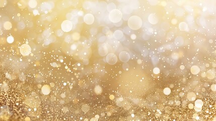 Wall Mural - Gold abstract bokeh background with shimmering light effects and soft glowing particles, perfect for elegant holiday designs, festive invitations, and luxurious event backdrops. Vector illustration.