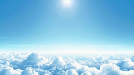 Wall Mural - abstract white cloud on blue sky background