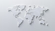 © fotogurmespb - Minimalist modern world map with country borders in thin lines on a plain white background with subtle shadows