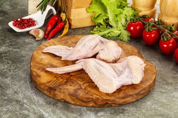 Poster - Raw chicken wings foe cooking