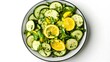 © Borasca - Fresh zucchini and lemon salad with parsley on white plate