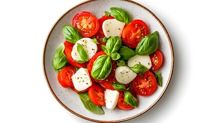 Wall Mural - Fresh caprese salad with mozzarella, tomatoes, and basil