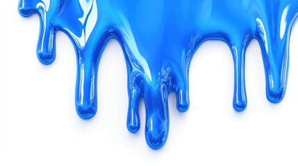 Sticker - A vibrant blue paint drip creating a glossy effect against a white background.