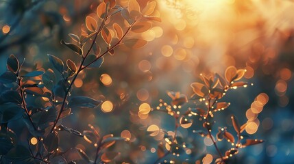 Wall Mural - abstract blue bokeh background with soft blurred light effects, ideal for elegant designs and dreamy