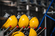 © BMH-Production - occupational safety rules - obligation to wear a helmet at an industrial plant