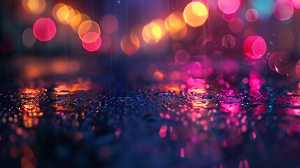 Wall Mural - vibrant and artistic bokeh background with colorful light effects for creative design projects