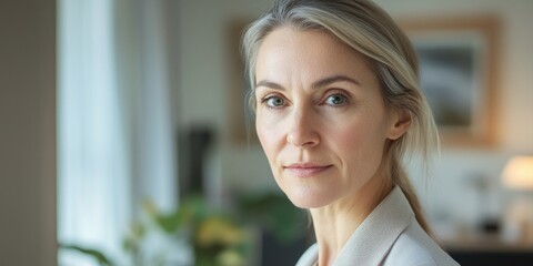 Wall Mural - Elegant Businesswoman in Profile