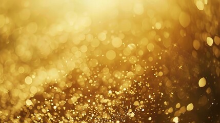 Wall Mural - golden abstract background with soft bokeh lights, creating a warm and elegant visual for festive de