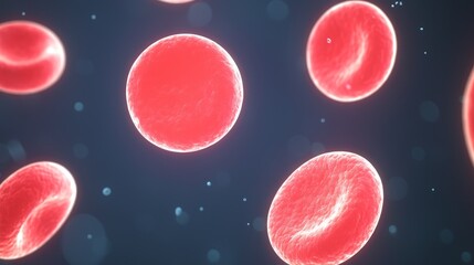 Wall Mural - Microscopic View of Red Blood Cells in Plasma