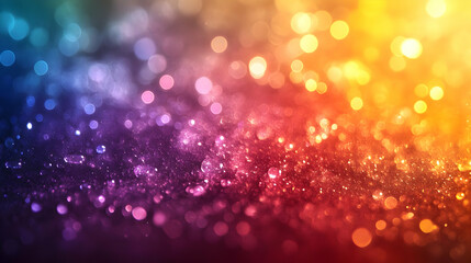 Wall Mural - Abstract Blurred Background with Rainbow Lights and Bokeh