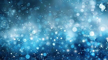 Wall Mural - abstract view of beautiful blue bokeh light effect design with sparkling circles and soft blur backg