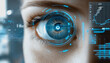 © Jirapong - Futuristic biometric eye with holographic HUD, data overlays, and digital tracking elements