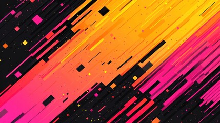 Wall Mural - abstract digital artwork featuring vibrant streaks of color in motion