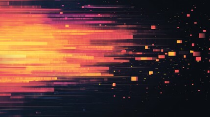 Wall Mural - abstract digital artwork featuring vibrant streaks of color in motion